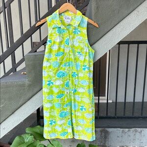 Lilly Pulitzer Vintage Umbrella Dress Resortwear Vacation Cruise Beach Sz 10